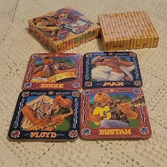 Camel's Joe's Beach Club Coaster Set of 4 in original box. Marlboro Cookbook - Picture 2 of 6